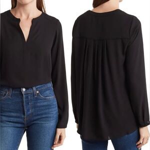 Pleione from Nordstrom Dressy Black Blouse